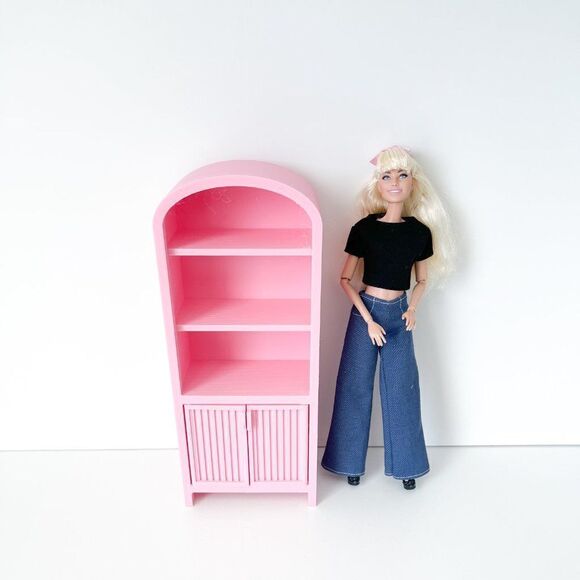 Armoire for Dolls 1:6 Scale Baby Pink Furniture 12” Barbie Integrity Blythe - Picture 6 of 7